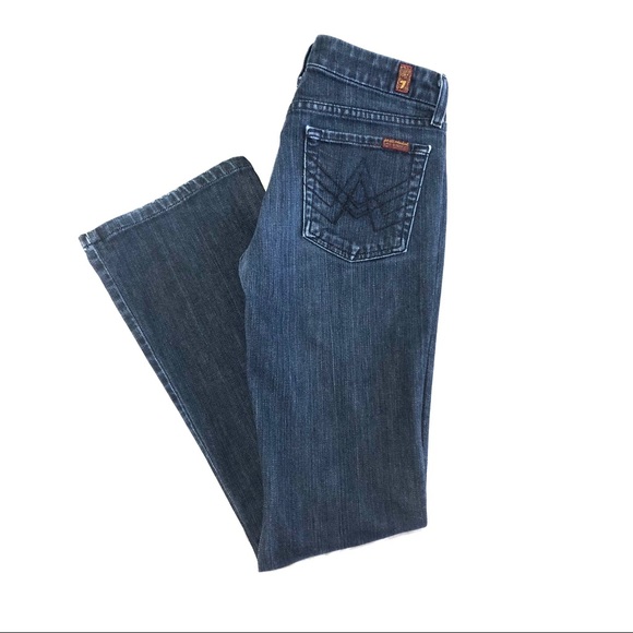 7 For All Mankind, ‘A’ Pocket Boot Cut Jeans Sz 27 - Picture 5 of 9
